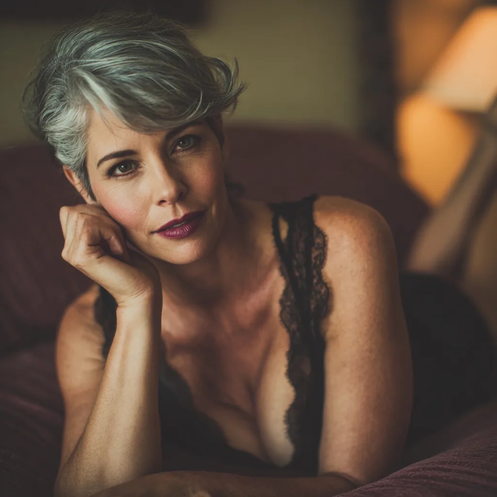 Boudoir portrait session at South Shore Massachusetts studio — empowering studio lighting