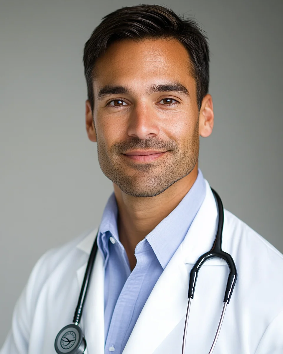 Boston physician headshot — Photography Shark studio session