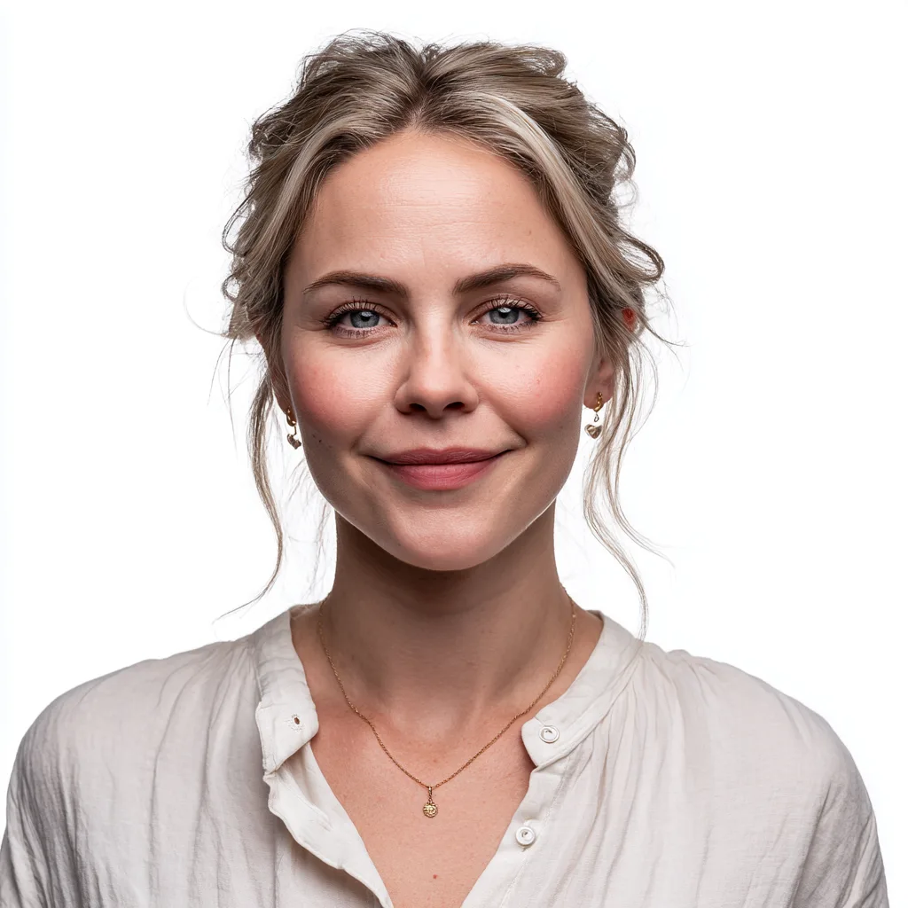 Professional woman's headshot in Boston MA studio — natural expression, soft lighting